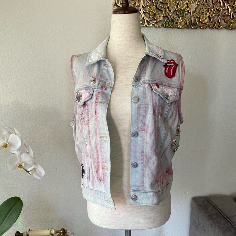 Custom made denim vest - Picture 3 of 6